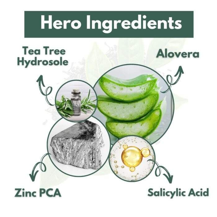 2% BHA Face Serum with i.e Salicylic Acid with Tea Tree Hydrosol & Aloevera l 30ml - Image 2