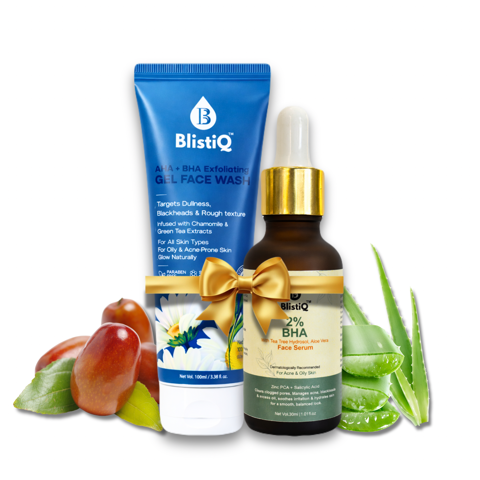 Aha + 2% bha serum combo 2 - 1 2% BHA Serum + AHA + BHA Exfoliating Gel Face Wash - Image 1