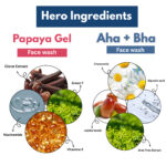 AHA+BHA Exfoliating gel facewash with Green tea and.  Chamomile l 100ml - Image 3