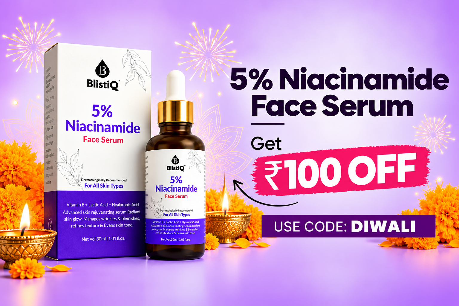 Diwali Niacinamide Serum Glow Ad